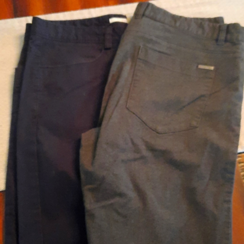 Calvin Klein slim fit charcoal and navy pants
